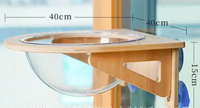 Lit pour chat en forme de vaisseau spatial en acrylique, vente en gros directe d'usine, lit pour chat en capsule en bois
