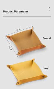 Leather Jewelry Valet Tray for Women and <strong>Man</strong>, Portable Entryway Table Tray <strong>Bedside</strong> Nightstand Desk Tray Small - Product Image 6