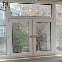Ventana Abatible Moderna Multiusos de PVC con Doble Acristalamiento, Vidrio Low-E Tintado y Resistente al Viento para Cocina y Baño
