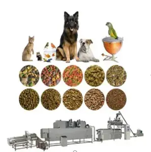 स्वचालित पालतू भोजन उत्पादन लाइन पालतू जानवर कुत्ते गोली बनाने वाली खाद्य प्रसंस्करण लाइन कुत्ते का भोजन बनाने की मशीन