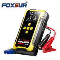 Démarreur de voiture FOXSUR 26640mAh avec gonfleur de pneus, batterie externe et compresseur d'air 12V