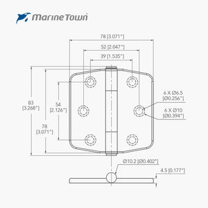 Accesorios de herrajes para muebles, bisagra de puerta de mariposa que se adapta a diferentes tipos de tornillos avellanados - Product Image 3