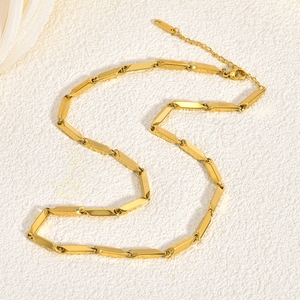 Collar <span class=keywords><strong>de</strong></span> Cadena <span class=keywords><strong>de</strong></span> Acero Inoxidable Chapado en Oro <span class=keywords><strong>de</strong></span> 18K al por Mayor, Diseño Geométrico con Forma <span class=keywords><strong>de</strong></span> Diamante <span class=keywords><strong>de</strong></span> 3mm, Personalizado, para Regalo <span class=keywords><strong>de</strong></span> Hombre - Product Image 2