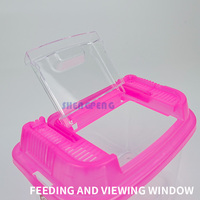 Petit bac en plastique carré Shengpeng pour aquarium de poissons combattants avec couvercle