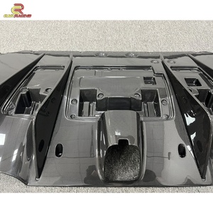 Novit Style Dry Carbon Fiber Rear Bumper <b>Diffuser</b> <b>for</b> Ferrari 488 GTB Spider 2015-2018 Carbon Rear Lip <b>Car</b> Conversion Kits Parts - Product Image 5