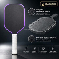 Raquette de pickleball en fibre de carbone brute T700 avec noyau en mousse EPP, épaisseur 16 mm