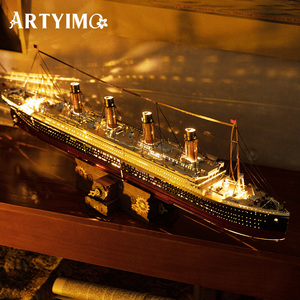 ARTYIMO Maquette du Titanic, Puzzle 3D en métal, Kit d'assemblage de bateau, Gravure sur laiton, DIY, Objets de collection maritimes, Cadeau polyvalent - Product Image 2