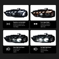 Pour Audi A4 S4 B8 B9 2013-2015 12V Nouveaux phares LED dynamiques avec clignotants avant, montage Plug & Play
