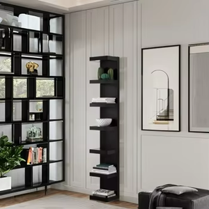 خزانة كتب فاخرة للمنزل أثاث خزانة خشب البلوط الأوروبية الإيطالية والجوز الفرنسي الصلبة - Product Image 5