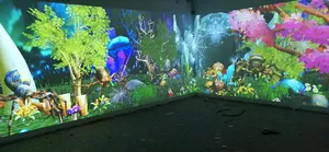 어린이를위한 실제 AR 이벤트 대화 형 벽 천장 게임 프로젝터 벽 게임 소프트웨어 시스템