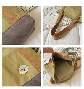 Bolsos de Mano de Lona de Algodón con Asas, Diseño de Moda, Alta Calidad, Logotipo Personalizado, Color Personalizado, Nueva Llegada - Product Image 6