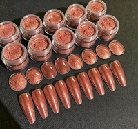Poudre de Pigment d'Aluminium Rouge Brique Scintillant Métallique 9D GuanZun 5-100 Microns pour Vernis à Ongles Gel Salon DIY Manucure