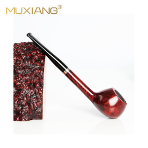 Muxiang Tobacco Pipe Straight Type 3mm Filter Wooden Smoking Pipe Gift - Product Image 5