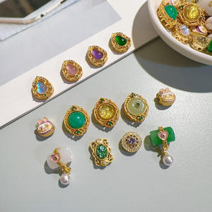 Pendentif lapin en diamant incrusté d'or de la méthode ancienne Accessoire de porte-clés pour hommes et femmes Perles en métal séparées par une <span class=keywords><strong>gourde</strong></span> - Product Image 3