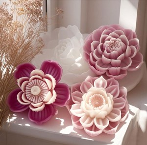 Cetakan Silikon Bunga Lotus 3D F280/1/2/3 F279 untuk Lilin DIY, Cetakan Lilin Aromaterapi, Ornamen, Cetakan Pembuatan Sabun, Dekorasi Rumah - Product Image 4