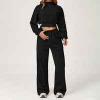Ensembles de sport tendance 2025 : Cardigan en maille pied-de-poule et veste pull pour femme – Ensembles décontractés 2 pièces à manches longues pour l'hiver