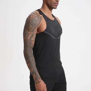 Canotte da Corsa Estive Leggere e Traspiranti da Uomo, Asciugatura Rapida, Senza Maniche, Girocollo, in Poliestere Spandex, per Allenamento in Palestra - Product Image 1