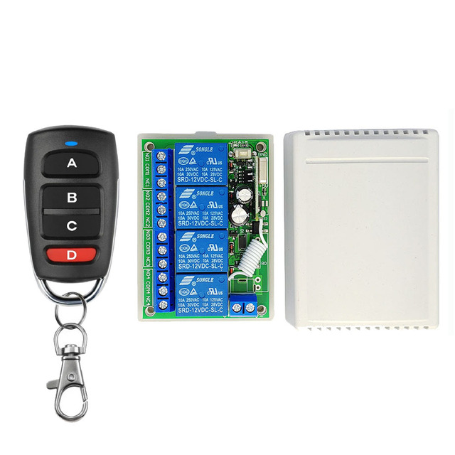 433mhz universal wireless remote control switch for fixed code and rolling code receiver remote control receiver 433.92mhz