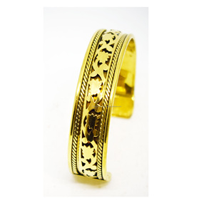 2024 13mm Narrow <b>Silver</b> <b>Bracelets</b> South elegant festival Gold Plated Enamel Jewelry Embosses Casting <b>Cuff</b> Jewelry Gold Plated - Product Image 1