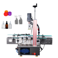 Machine de capsulage automatique de bureau pour bouteilles en plastique à tête de pulvérisation à visser, flacons et bouteilles en verre