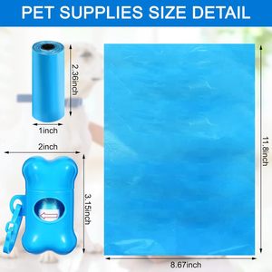 Bolsas para excrementos de mascotas con logotipo personalizado de fábrica, con dispensador de bolsas para excrementos de perro, para uso en el hogar, al aire libre, para pasear cachorros y viajar - Product Image 2