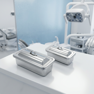 Plateau pour cathéter en acier inoxydable Labycare SKSS257CT Classe II avec couvercle sécurisé, résistant à la corrosion, facile à nettoyer pour les hôpitaux - Product Image 3