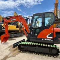 Original Hydraulischer Doosan DX60-9C Bagger, Gut Erhaltener Gebrauchter Kleiner Bagger Mini 6-Tonnen-Bagger
