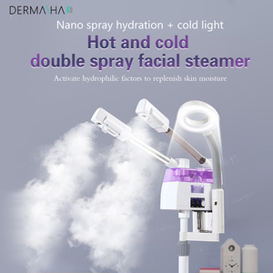 業務用美容サロン向け 3イン1 温冷フェイシャルスチーマー 拡大鏡付き フェイススチーマー 温冷スプレー付きフェイシャルランプ - Product Image 4