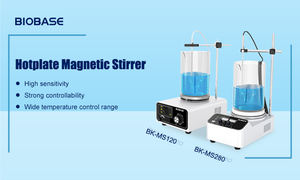 Agitador Magnético con Placa Calefactora BIOBASE China para Mezclas de Líquidos de Baja Viscosidad o Mezclas de Líquidos y Sólidos con Pantalla LED BK-MS120 para Laboratorio - Product Image 3