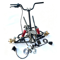 Pièces d'essieu avant et de châssis avant pour kart à quatre roues ATV DIY avec frein à disque, bras oscillant de suspension et composants de buggy de plage