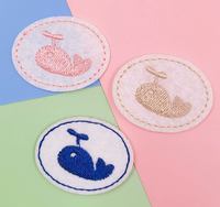 Patchs en tissu feutré du fabricant, patchs brodés pour vêtements d'enfants, motifs animaux de dessin animé, patchs brodés prêts à l'emploi