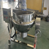 Marmite à double enveloppe BAIYUE pour riz frit aux œufs, capacité 100 kg, pour la transformation de snacks, marmite électrique à double enveloppe pour sandwichs