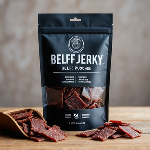 Bán buôn tùy chỉnh cá nhân Jerky Snack thực phẩm đứng lên Matte gói với cửa sổ nhôm túi nhựa - Product Image 4