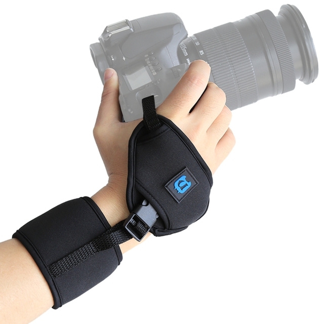 PULUZ Modern DSLR Cameras Strap Soft Neoprene Hand Grip Wrist Strap with 1/4 Inch Screw Plastic Plate for SLR / DSLR Cameras