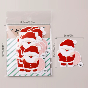 Autocollants en papier de Noël, dessin animé, imperméables, adhésifs, pour emballage cadeau et décoration, écologiques, personnalisables - Product Image 6