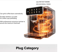 Machine à café automatique commerciale programmable électrique HY Mini, un seul bouton, du grain à la tasse, avec réservoir à lait pour cappuccino