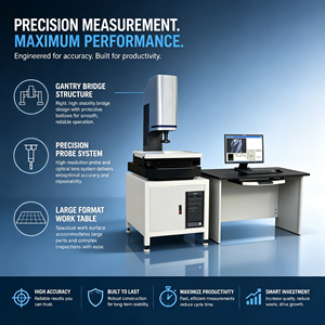 Máquina de Medición por Visión Computarizada Tipo Puente Totalmente Automática con Base de Granito para Medición 3D de Gran Tamaño - Product Image 1