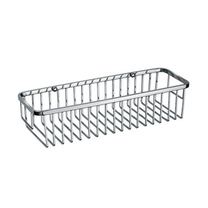 Étagère d'angle de douche murale en acier inoxydable avec panier en fil métallique pour rangement de salle de bain - Product Image 1