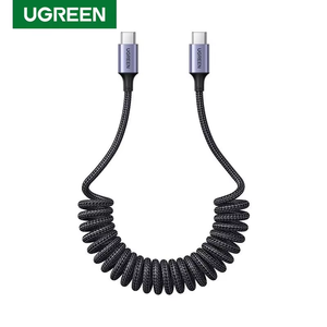 <span class=keywords><strong>Cable</strong></span> <span class=keywords><strong>USB</strong></span> Tipo C en Espiral UGREEN para Auto, <span class=keywords><strong>Cable</strong></span> <span class=keywords><strong>USB</strong></span> C a <span class=keywords><strong>USB</strong></span> C, Carga Rápida PD de 100W, <span class=keywords><strong>Cable</strong></span> de Datos en Espiral de 1.5m para <span class=keywords><strong>Apple</strong></span>, Huawei, Samsung - Product Image 1