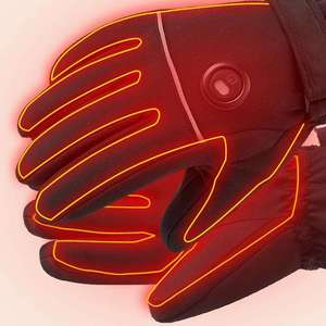 Gants chauffants à cinq doigts rechargeables personnalisés XKENHEAT, gants d'hiver pour le snowboard en plein air, imperméables, coupe-vent, chauffage par batterie - Product Image 6