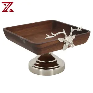 wholesale eco friendly wooden vanity tray handmade storage tray luxury luxury wood tray for jewelry hotel