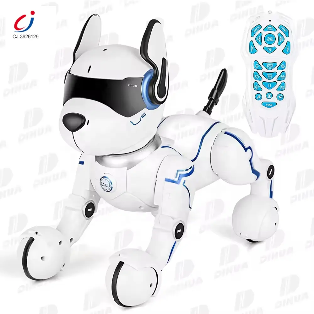 Chengji Control remoto Robot perro juguete RC robótico truco cachorro Imita sonidos de animales Robot juguetes para niños bailes con música