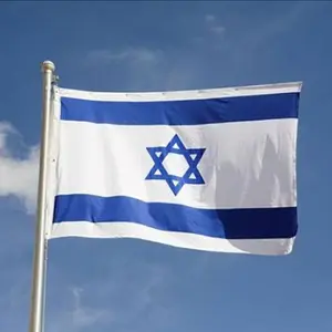 Stock National Flag 68D National 90*150 Polyester Fabric Banners 3*5 Flags Israel