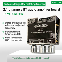 Module d'amplificateur audio stéréo WUZHI AUDIO ZK-LT22, caisson de basses, 2.1 canaux, 15Wx2+30W, musique stéréo TWS