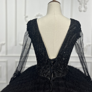 7617 New Black Sexy <b>See</b> <b>Through</b> <b>Lace</b> Elegant Maxi Evening <b>Dress</b> for Women Party Wear - Product Image 5