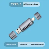 Adaptador de Lector de Tarjetas SD/TF OTG para Teléfono Móvil con Molde Privado, Unidad Flash USB, Carcasa de Aluminio, Convertidor para Computadora de Escritorio, Modelo USB 2.0