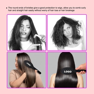 Outils de salon personnalisés avec logo, brosse à cheveux en noir mat et rose vif, brosse à cheveux à air comprimé, massage, lissage, extension de cheveux, brosse à <span class=keywords><strong>boucle</strong></span>, <span class=keywords><strong>peigne</strong></span> à cheveux - Product Image 5
