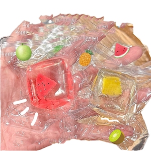 Fruit TPR Squeeze Toy Summer Limited Watermelon Ice Cube <b>Squishy</b> Toy Rebound Stress Relief Square Squeeze Toy for Adults Kids - Product Image 1