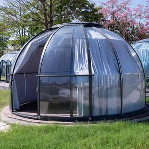 Dôme géodésique haut de gamme pour maison conteneur, tente <span class=keywords><strong>bulle</strong></span> pour resorts de glamping, salle en verre gonflable haut de gamme pour l'éco-tourisme de luxe - Product Image 4