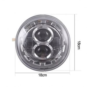 ไฟหน้ามอเตอร์ไซค์ทรงกลม LED โครเมียมคุณภาพสูงยี่ห้อ Yongjin สำหรับเวสป้า สกู๊ตเตอร์ GTS300 - Product Image 5